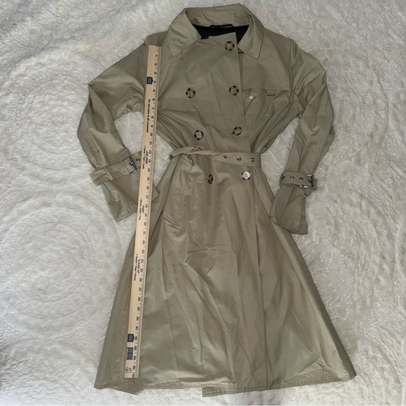 Vintage Ramosport Trench Coat Beige Size 38 With Belt Structured Trench - Picture 4 of 7